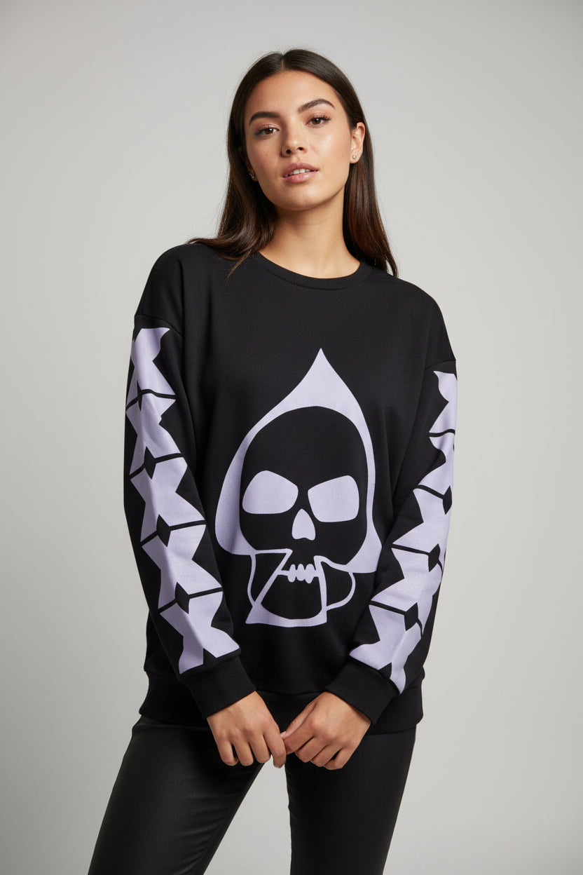 Black Skull Sweatshirt Sizes S/M,M/L