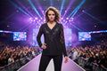 Black Long Sleeve Blouse with Lace Arms and Sequins Size Medium