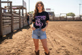 Western Cow Girl Era Black T Shirt  with Pink Writing  Size Medium