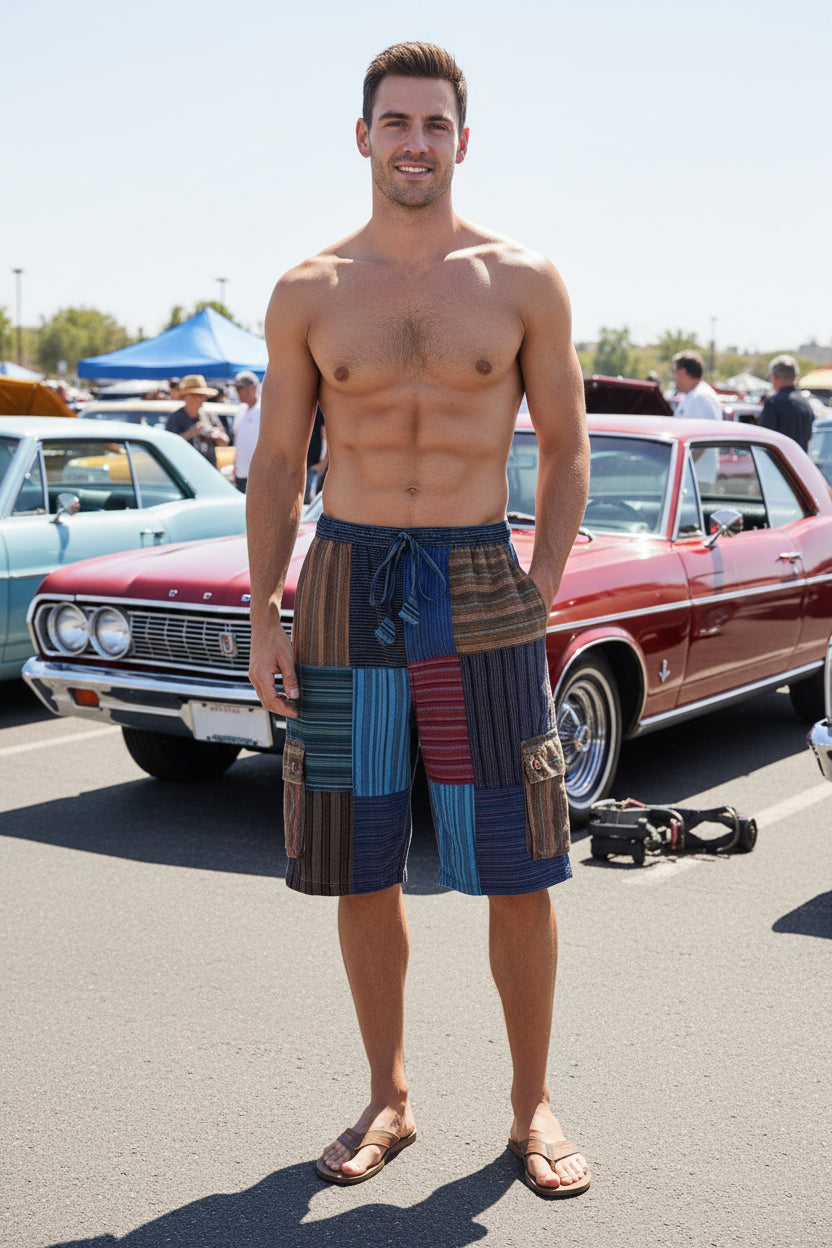 Culture Shop Men’s Patchwork Shorts Sizes M,L,XL