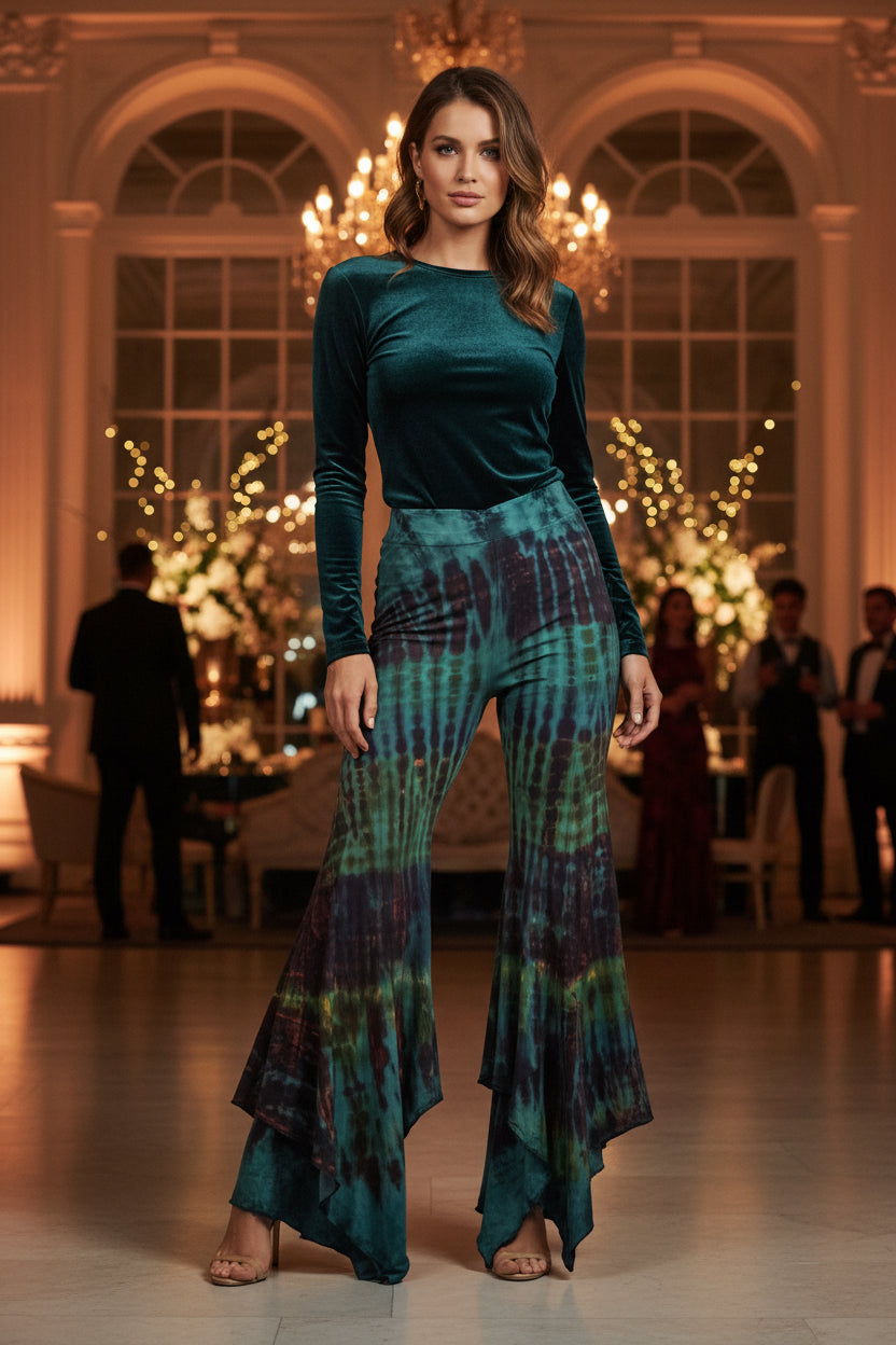 Culture Shop Tie Dye Pants with Handkerchief bottom