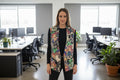 Goddess Waist Length Jacket Multicolored with Pockets