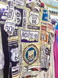 Men’s Route 66 car shirt with signs