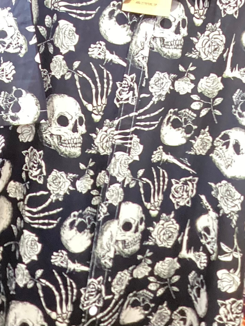 Men’s collared skull dress shirt sizes available medium-3x