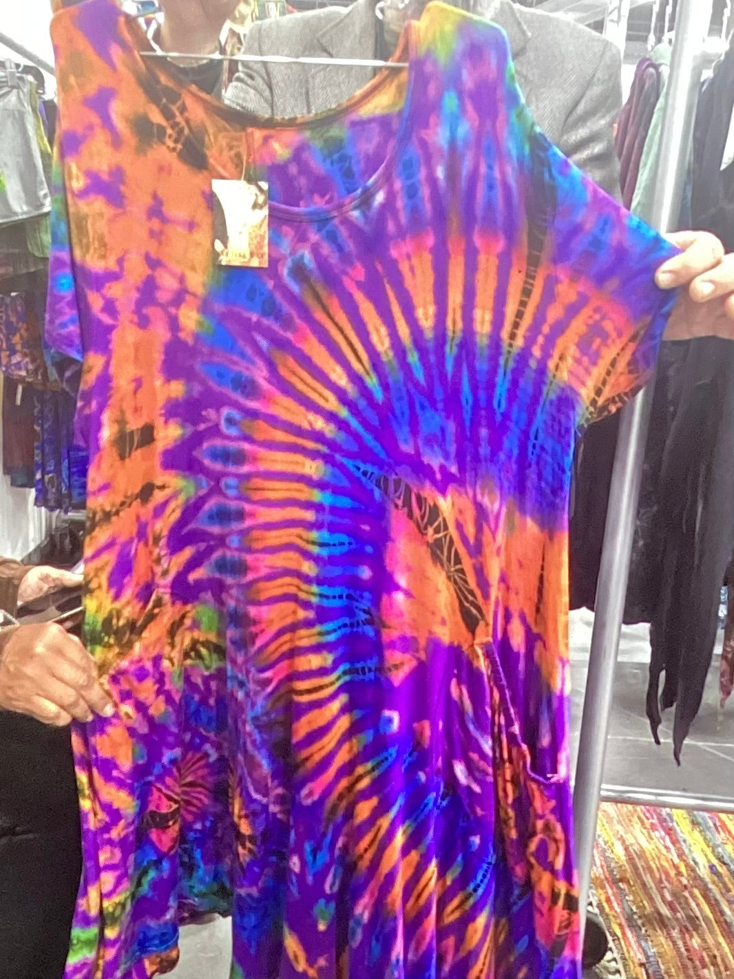 Custom Tye dye dress with pockets