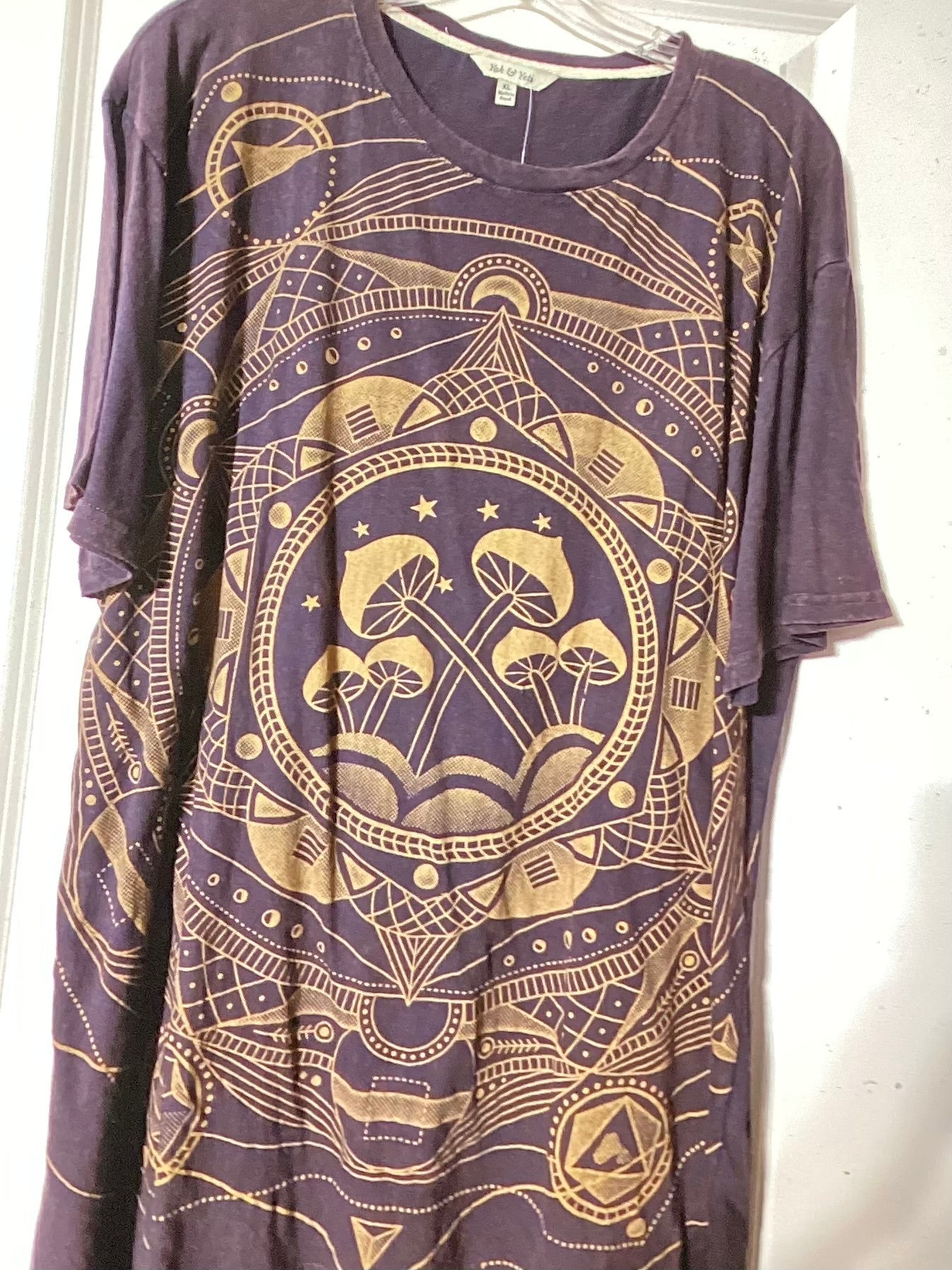 Men’s mushroom tee shirt sizes available medium & large