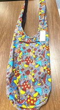 Mushroom tote bag with zipper front pocket and button closure many pockets