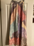 Origami multicolored lace pants