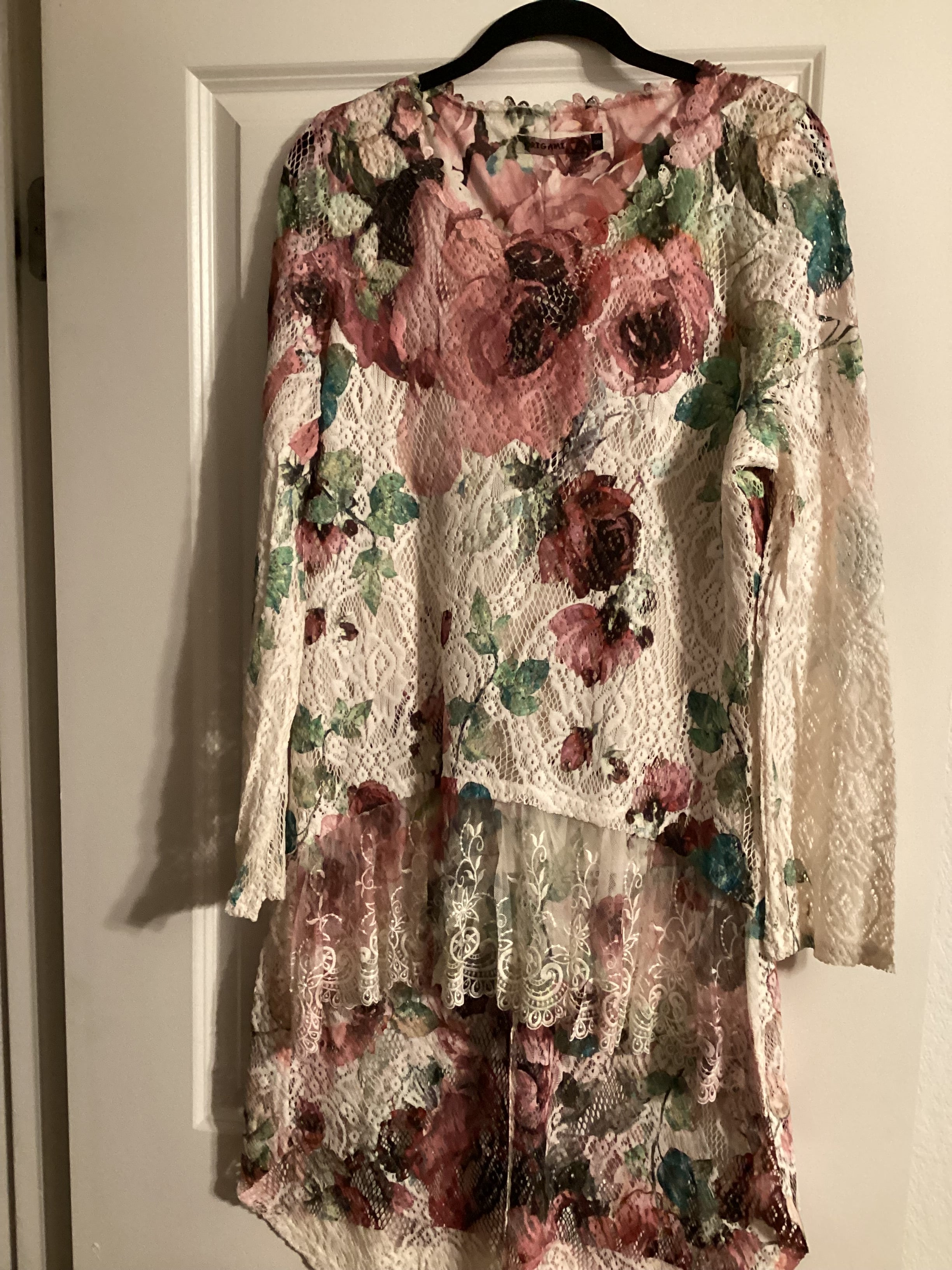 Origami floral velvet jacket