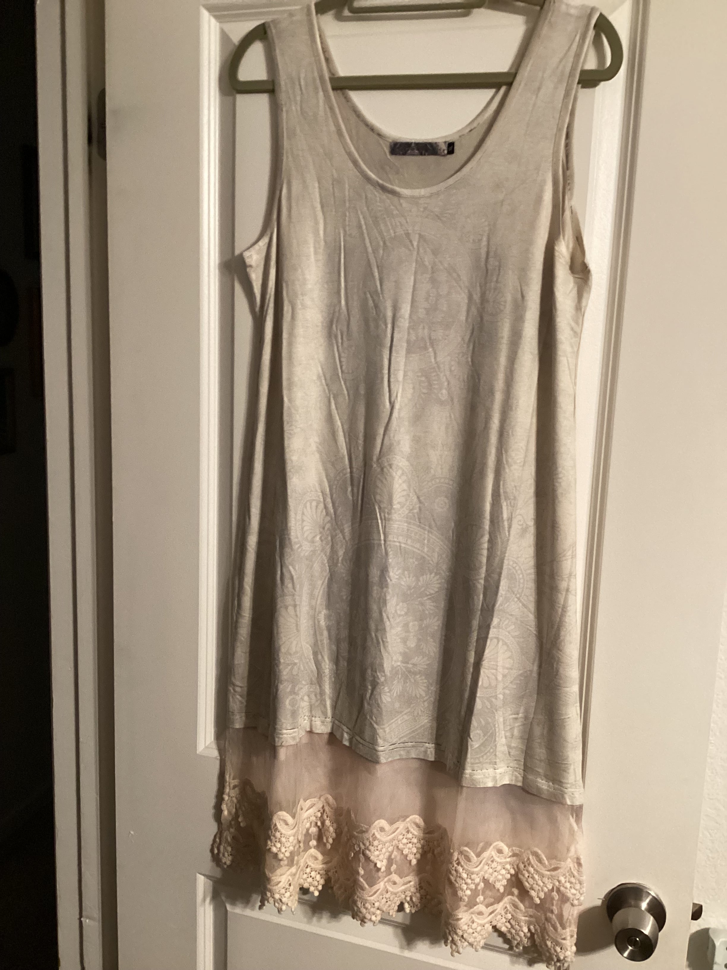 Origami soft short dress with lace bottom