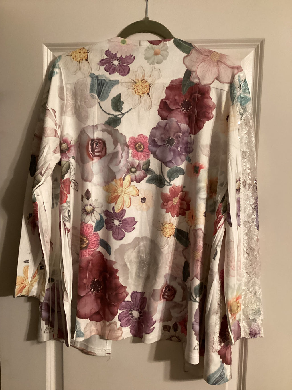 Origami floral velvet jacket