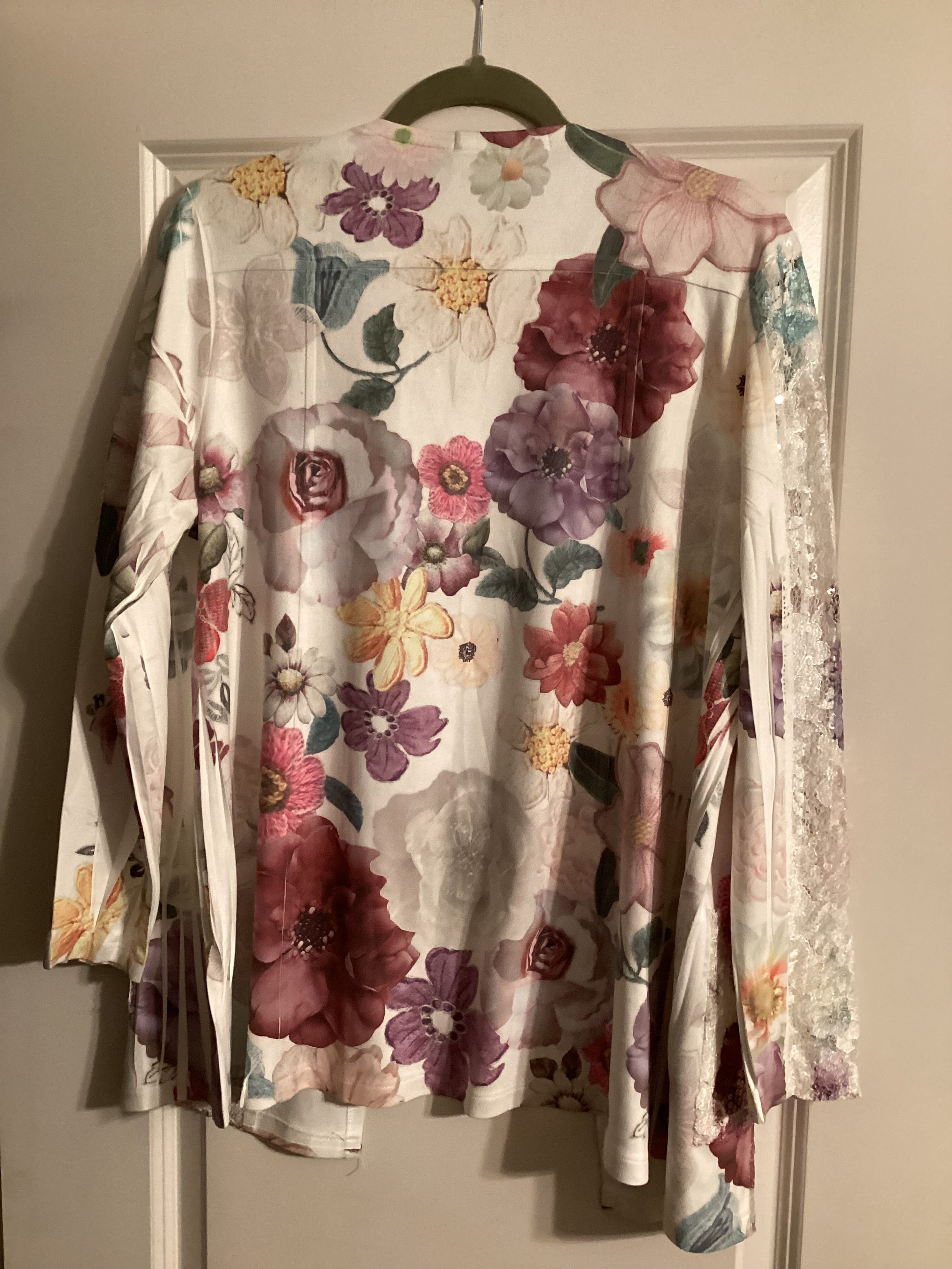 Origami floral velvet jacket