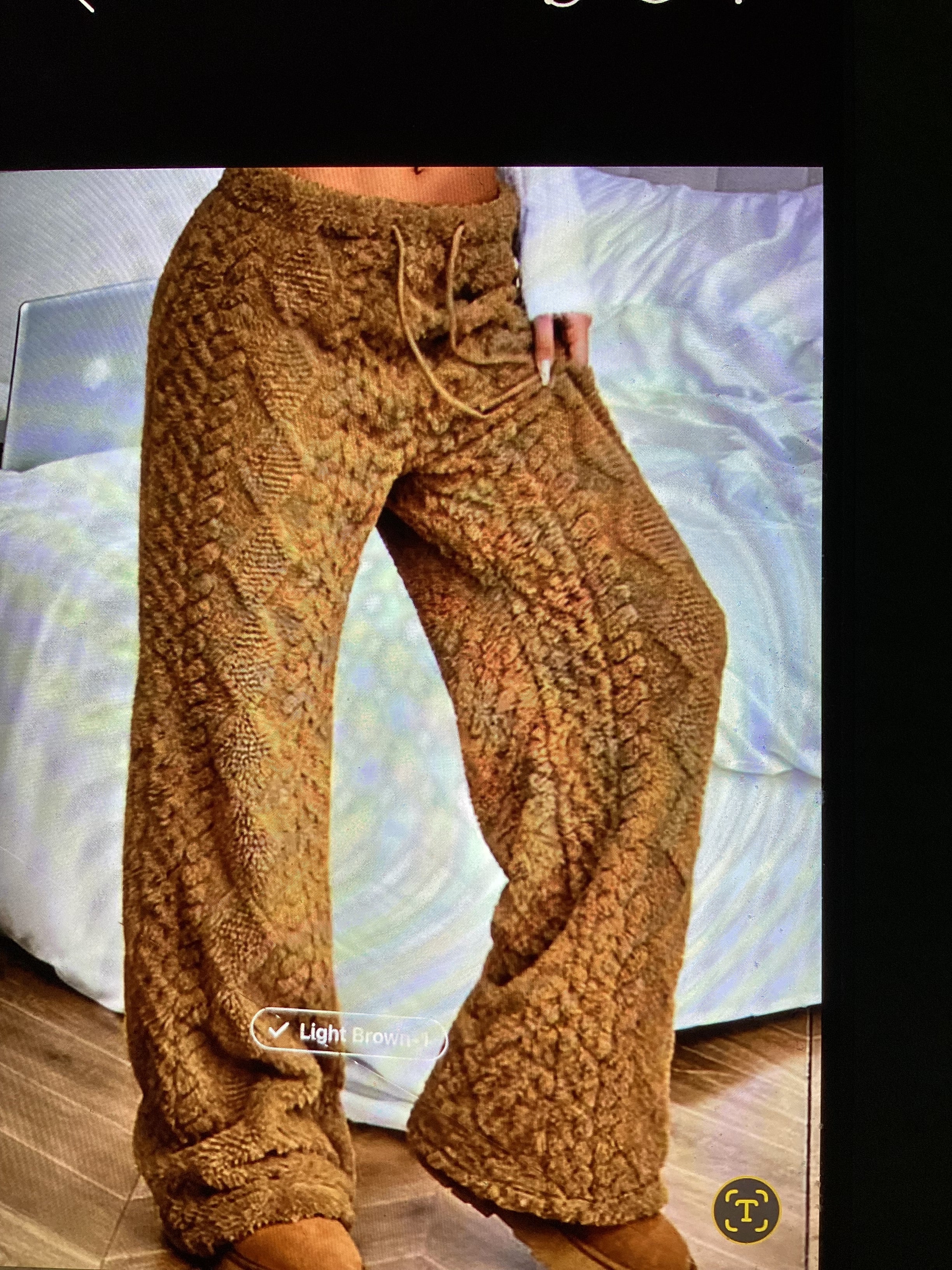 Warm high waisted wide leg pants suitable for outdoor or in home