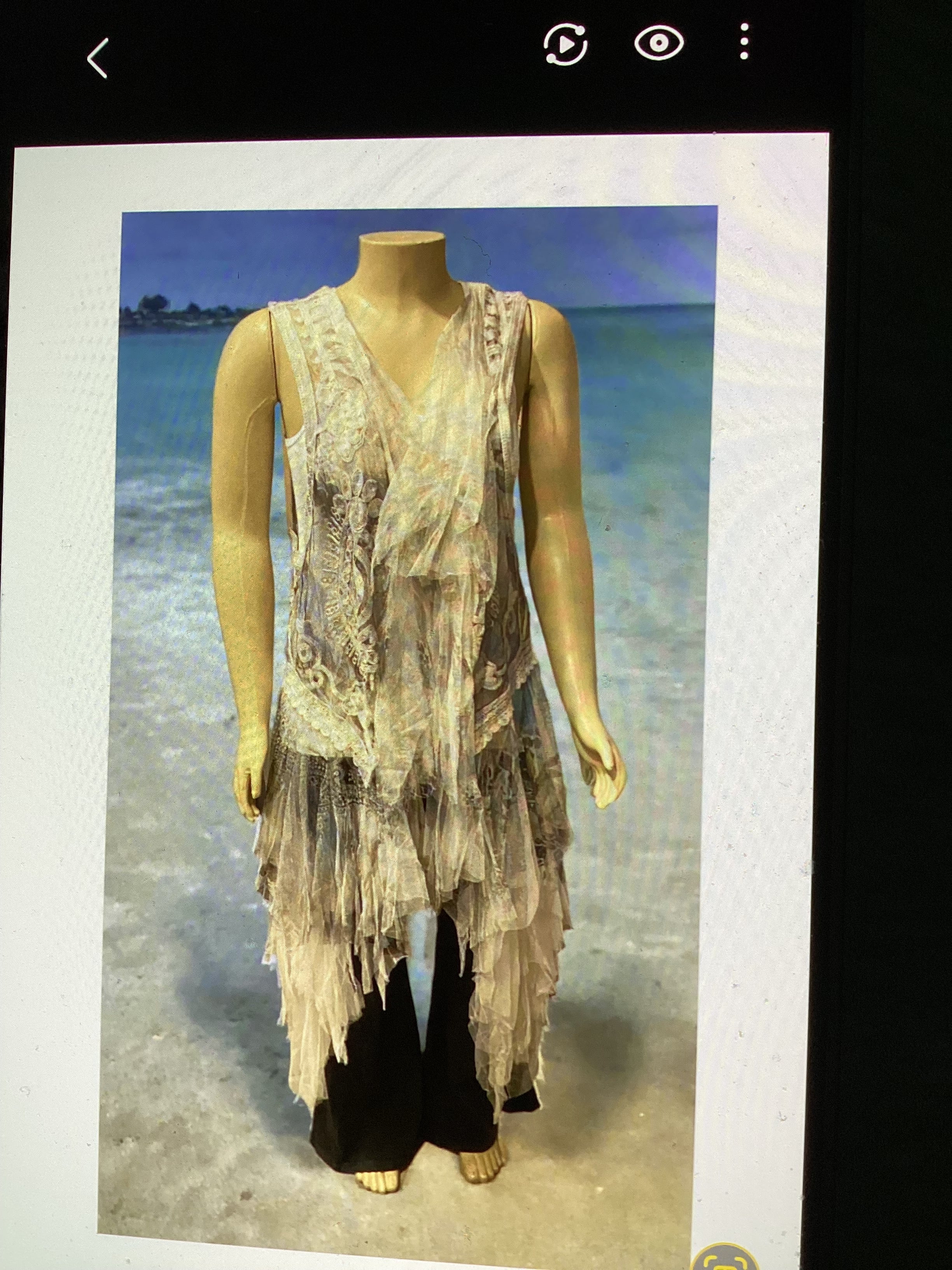 Origami oversized ivory multicolored vest size 2x