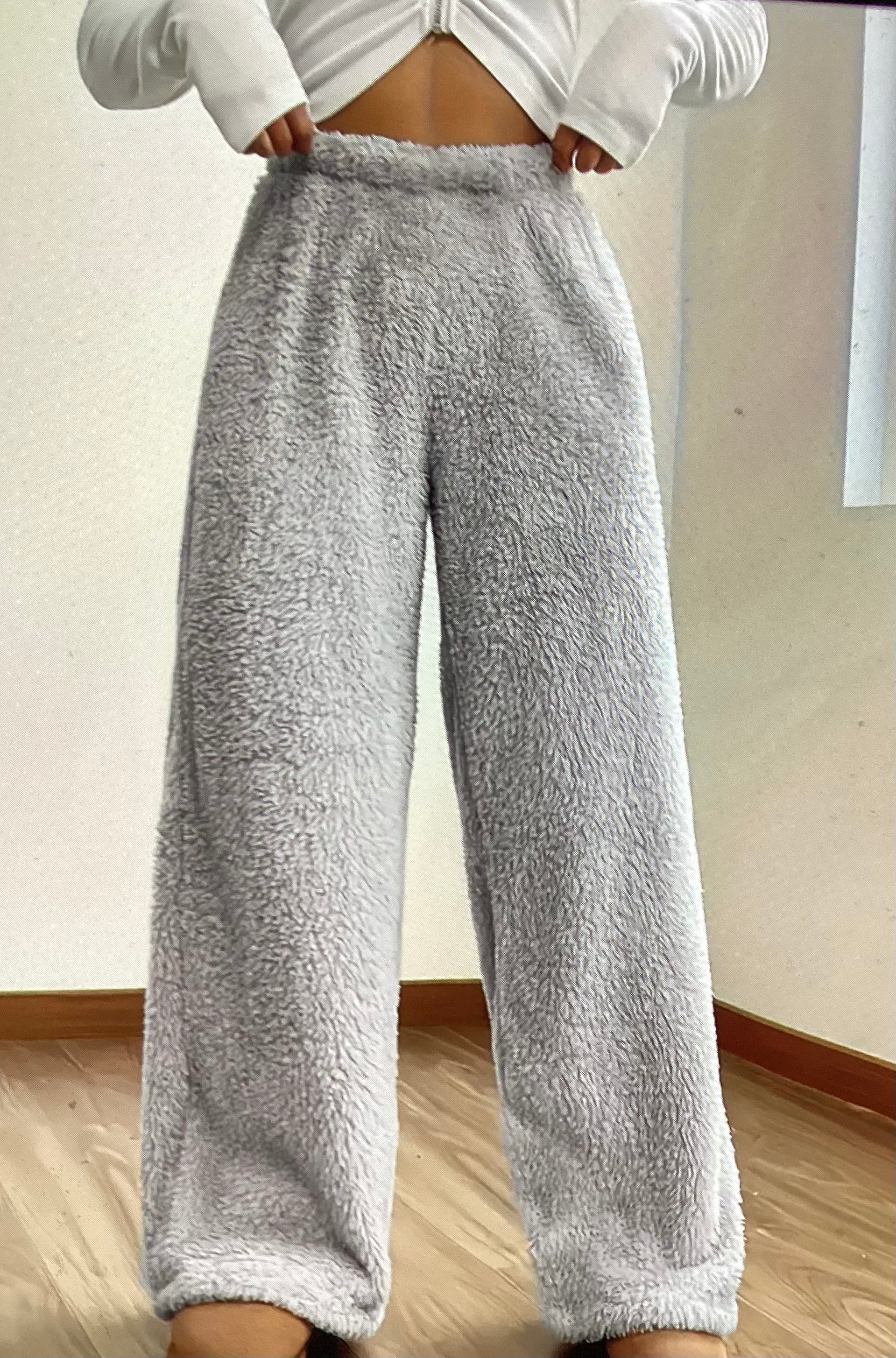 Soft grey winter fleece pants size medium