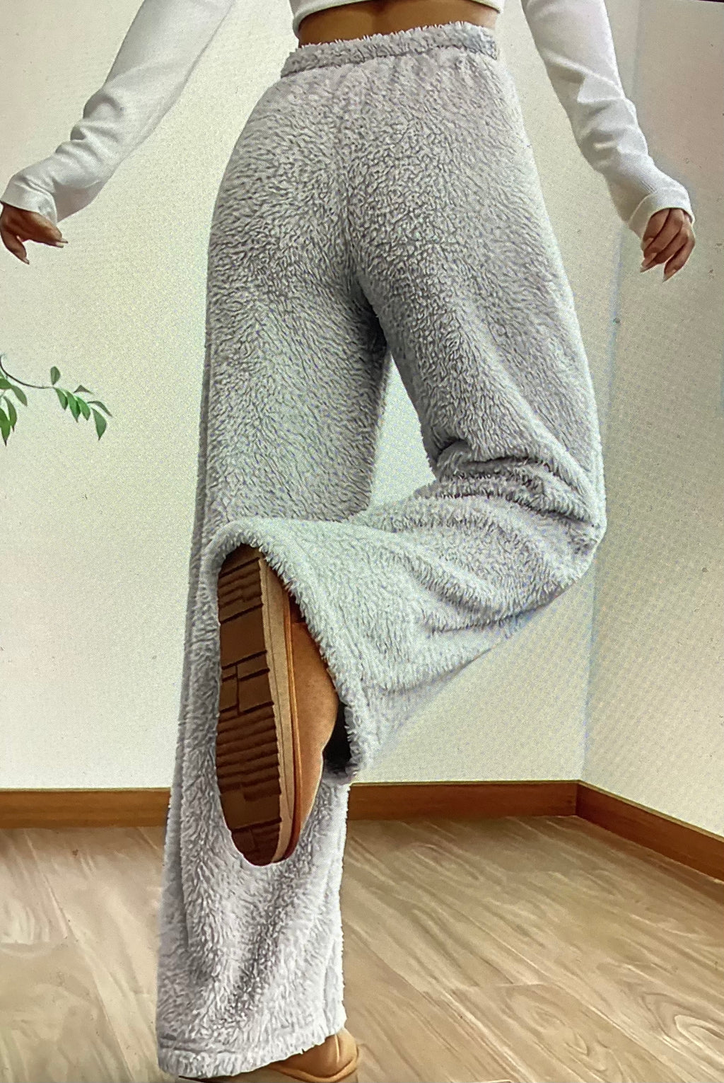 Soft grey winter fleece pants size medium