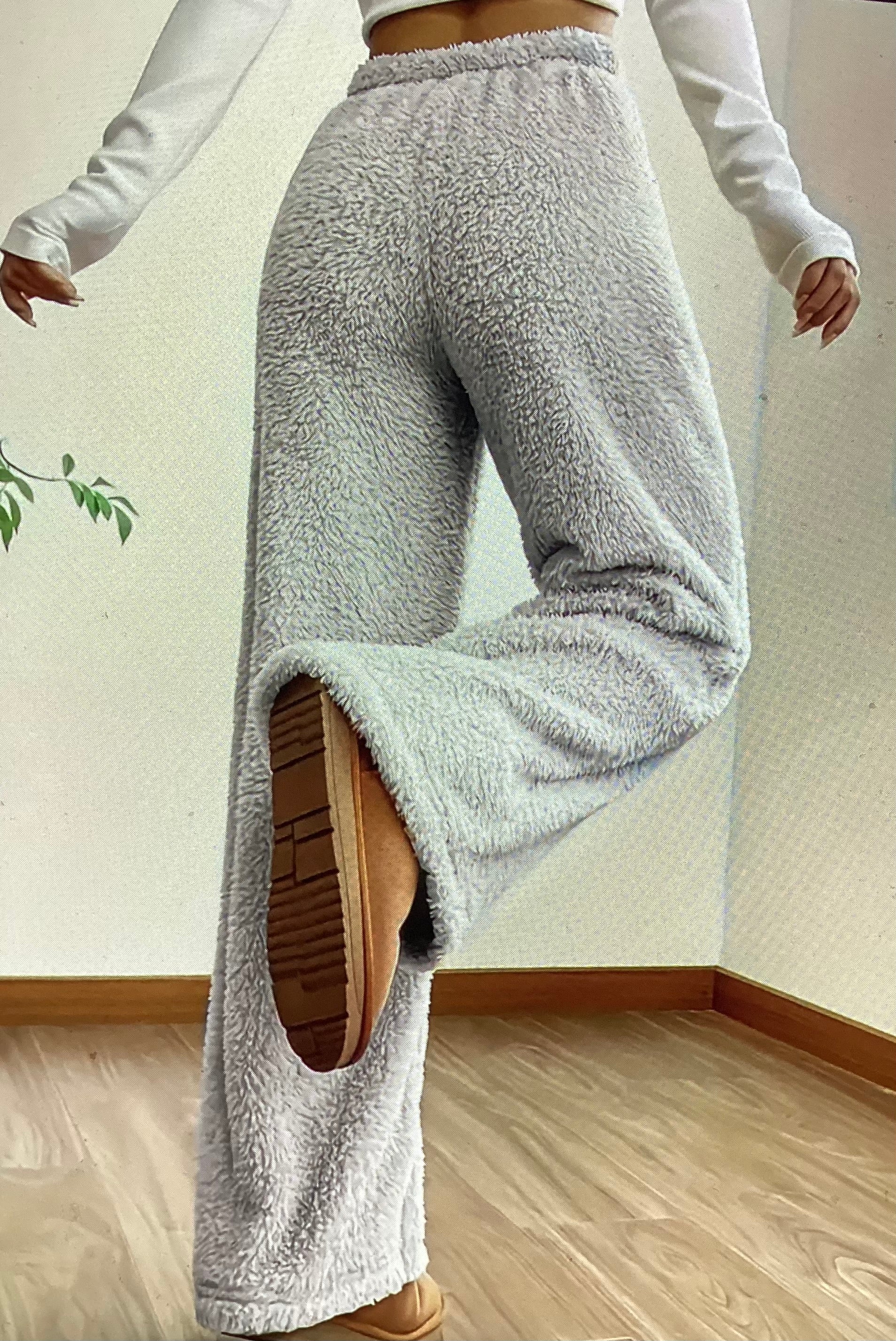 Soft grey winter fleece pants size medium