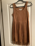 Boot barn soft brown Suede dress with fringe size xs
