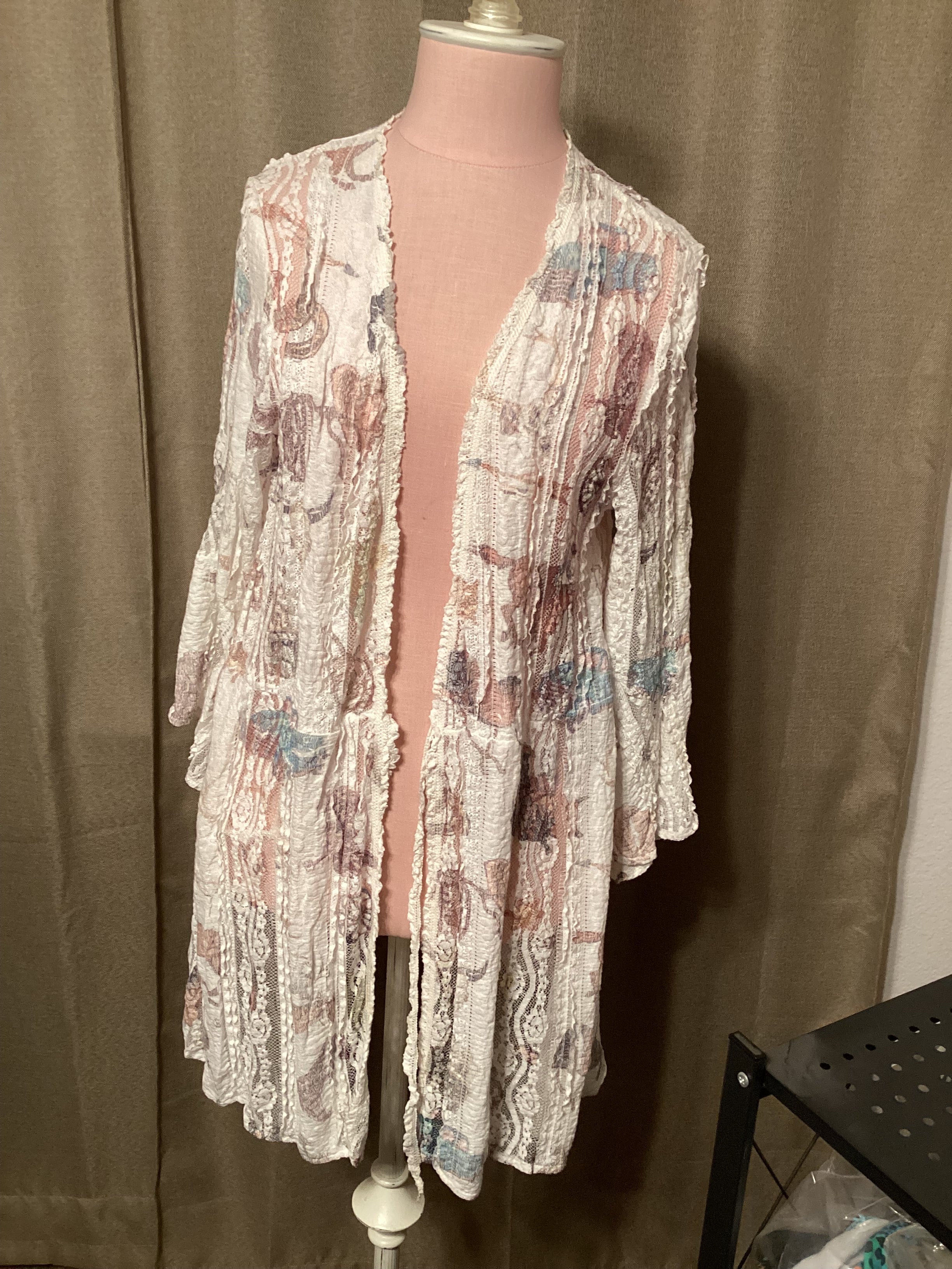 Origami multicolored western cardigan size small