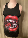 Men’s gothic black & red skull tank top. Size large