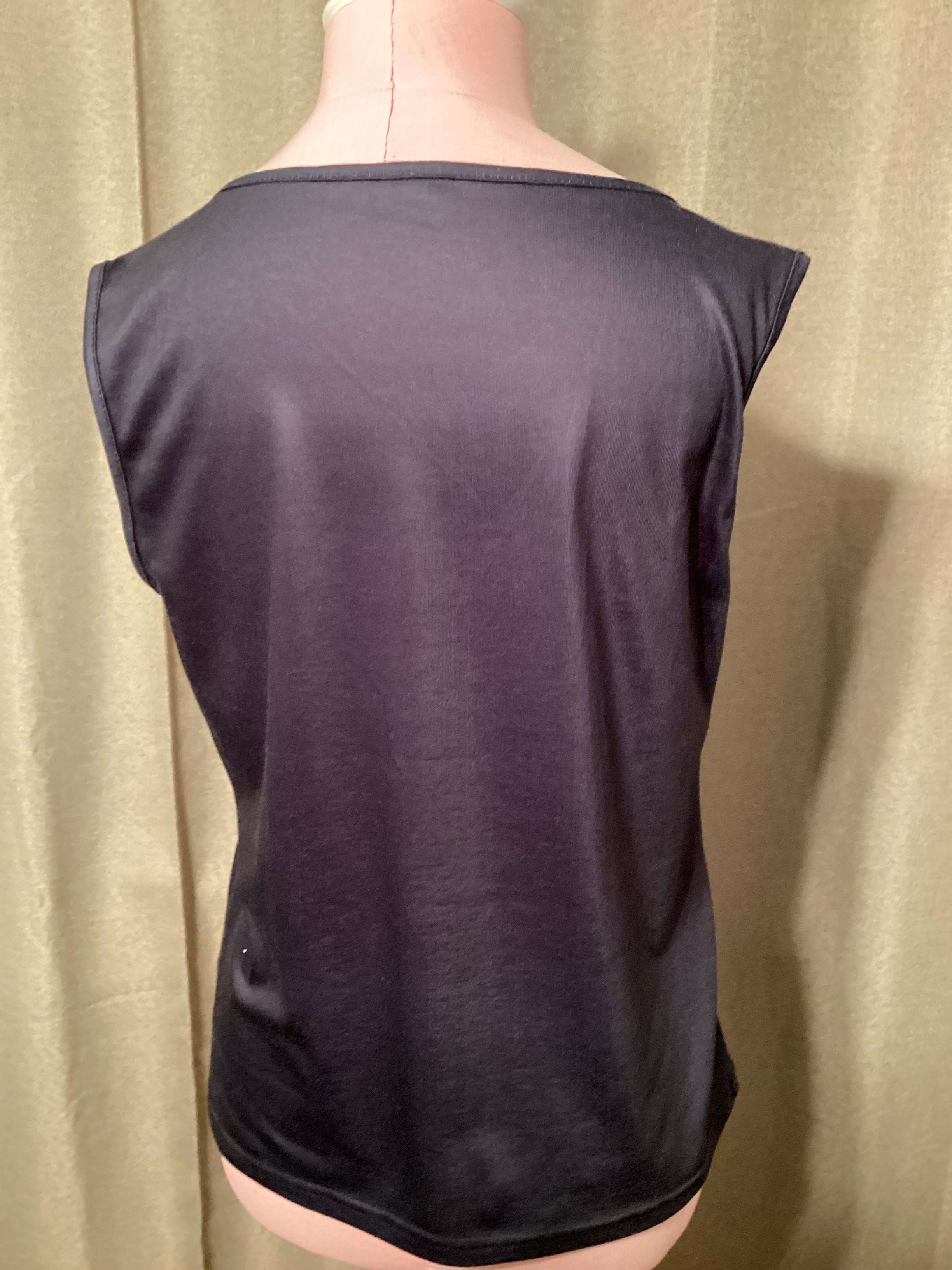 Gothic black & white wing blouse sleeveless size large