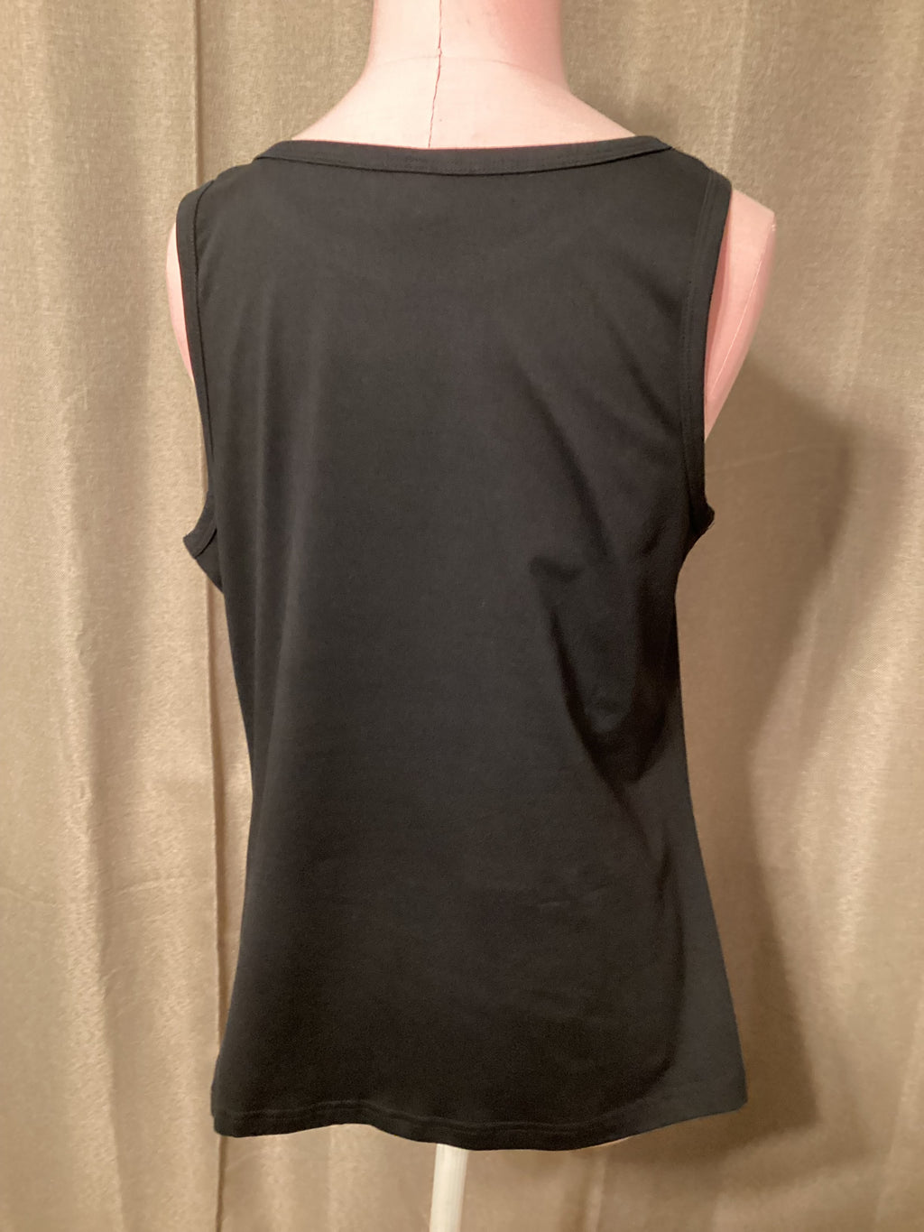 Gothic black and pink skull tank top size large