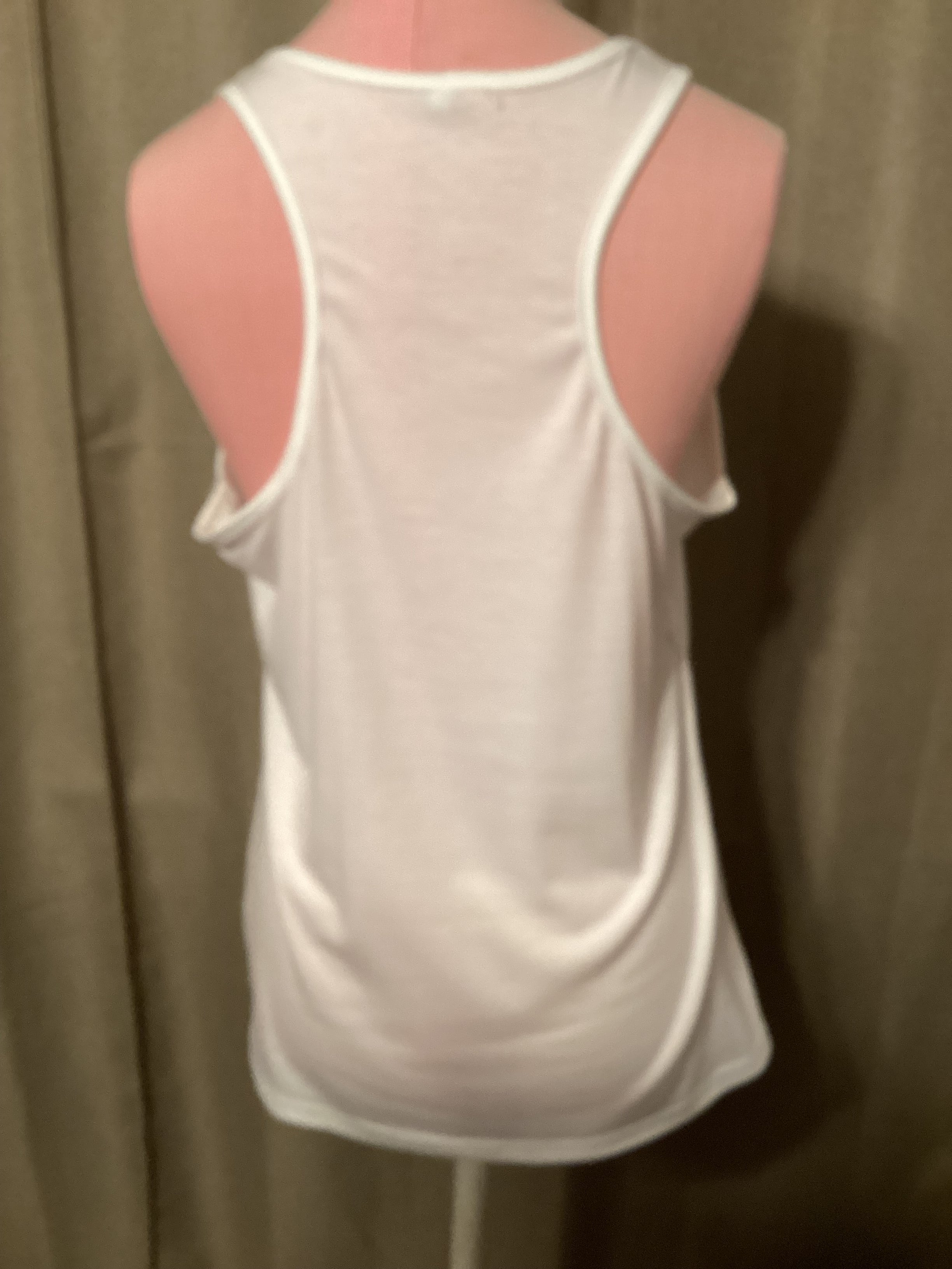 Western American girl white tank top size medium