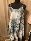 Yak & Yeti Spaghetti Strap Dress with Handkerchief Hemline and Pockets. Sizes S/M,L/XL