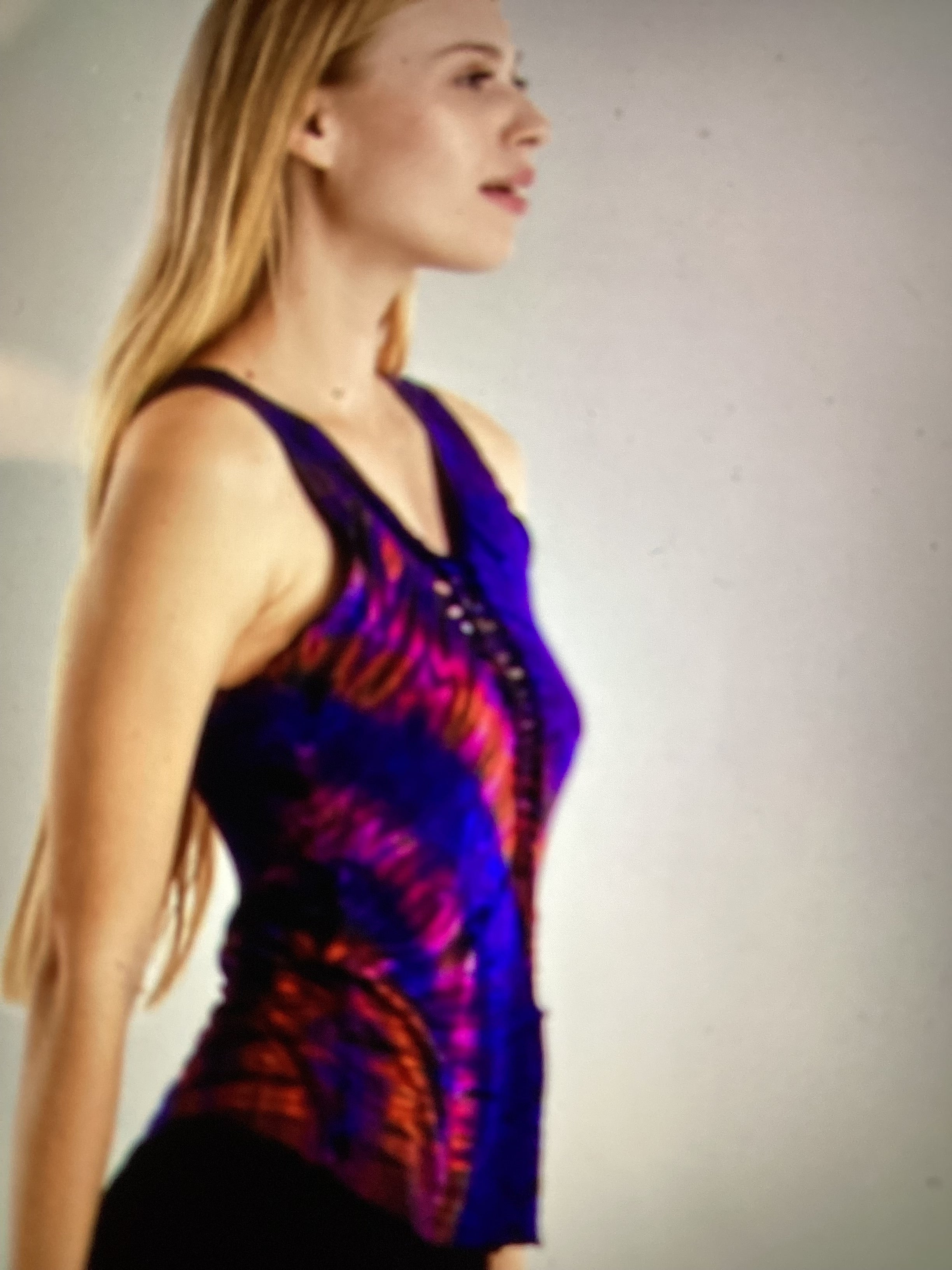 Kathmandu tie dye shirt with lace up front and  back. One size