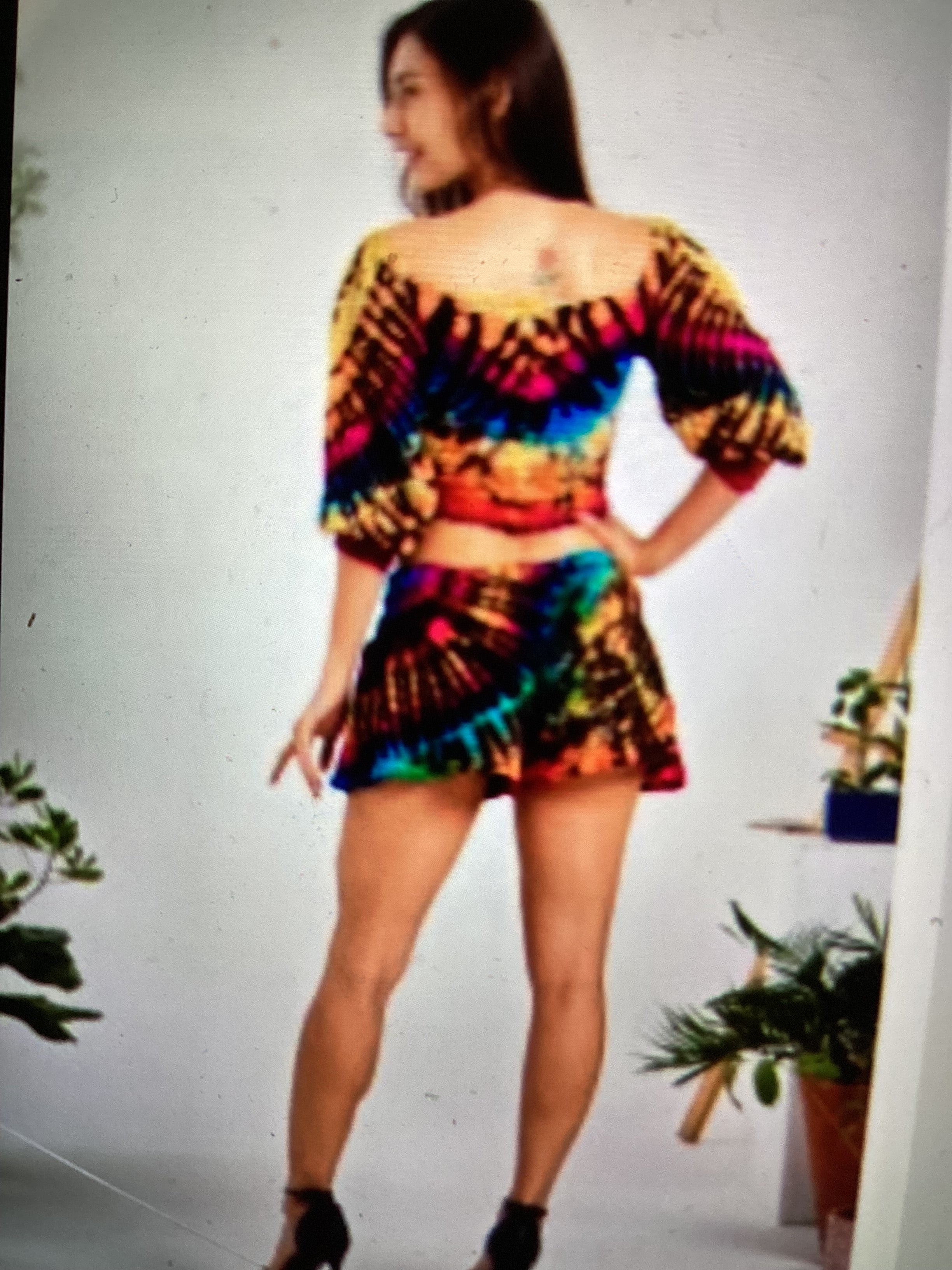 Kathmandu tie dye shorts one size