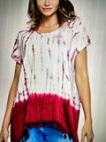 Yak&yeti short sleeve top with tassels on the hem.sizes s/m,m/l,l/xl