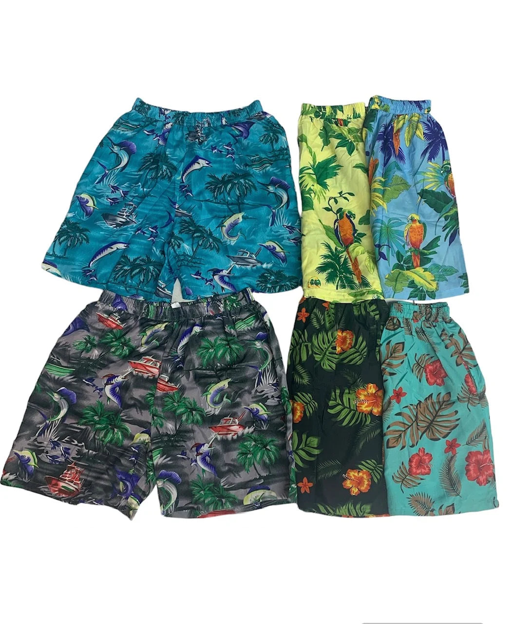 Men’s shorts with various prints. Sizes medium,large
