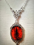Red cat eye necklace