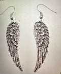 Angle wing dangling earrings