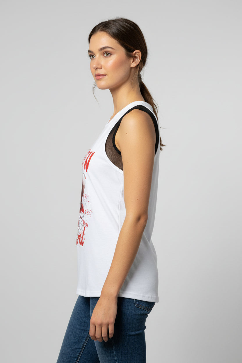 American Cowgirl White Tank Top Size Medium