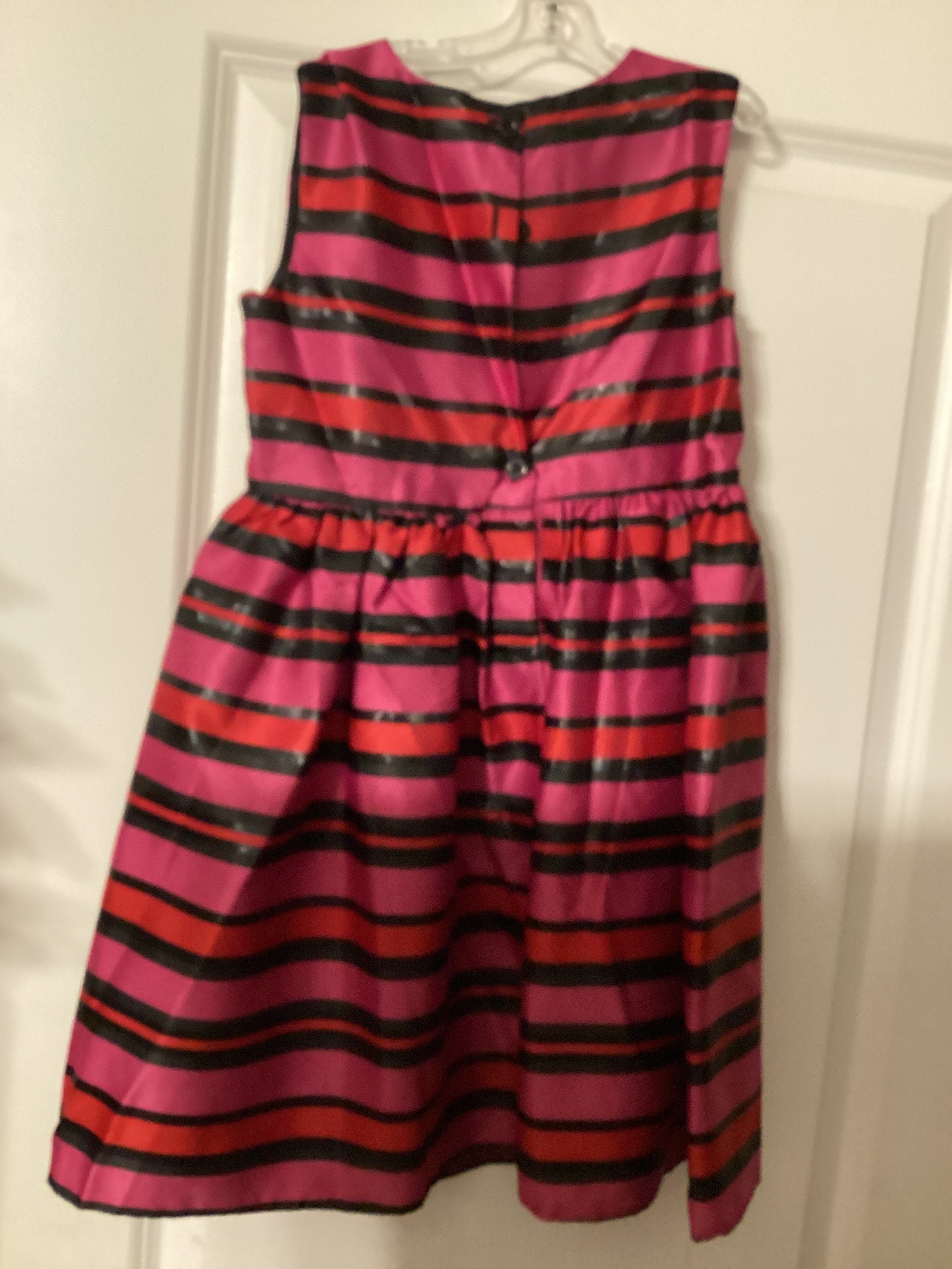 Emilywest Little Girls Black & Red Stripped Dress Sizes 4 & 6