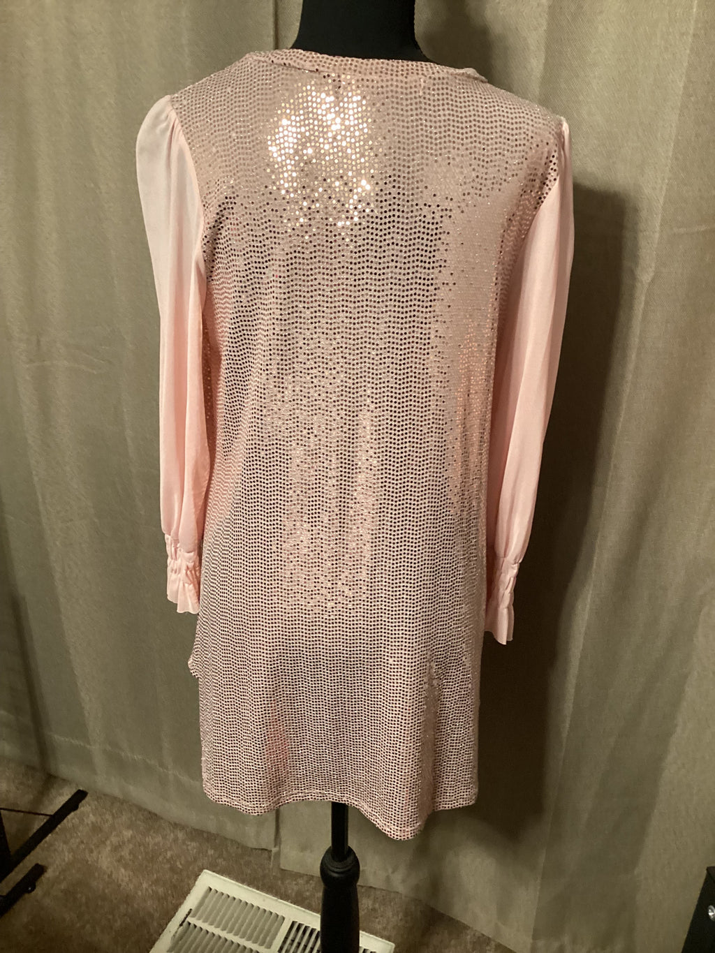 Origami Pink Sequins Top Size Small