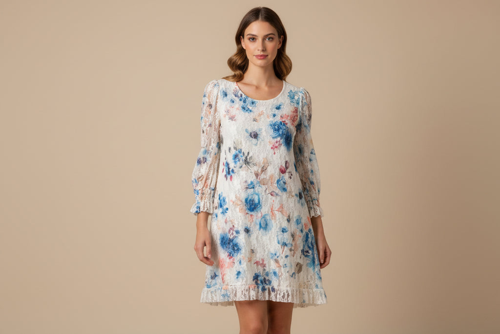 Origami Floral Mini Hi-Lo Dress Size Small