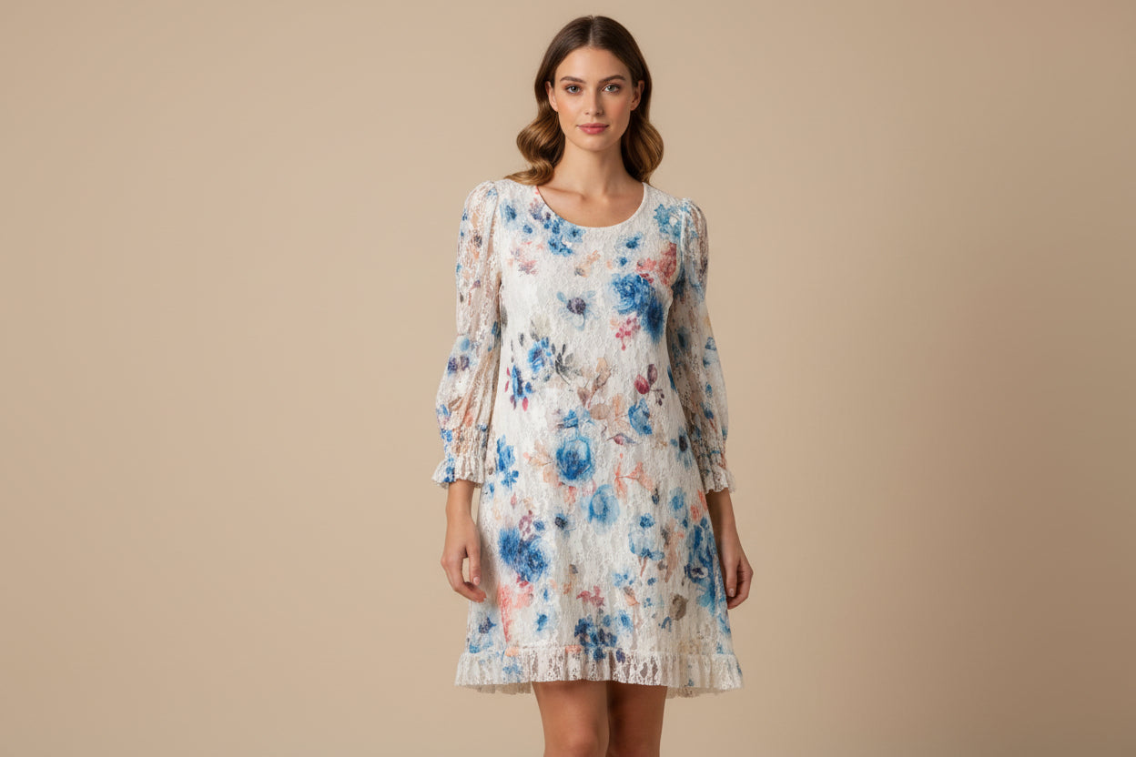 Origami Floral Mini Hi-Lo Dress Size Small