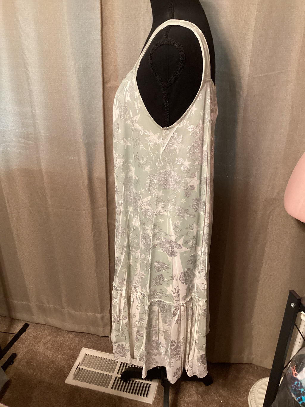 Origami Green Star Tank Dress Size Small Will Fit Up To Medium