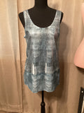 Origami Blue Shimmer Tank Top Size Small