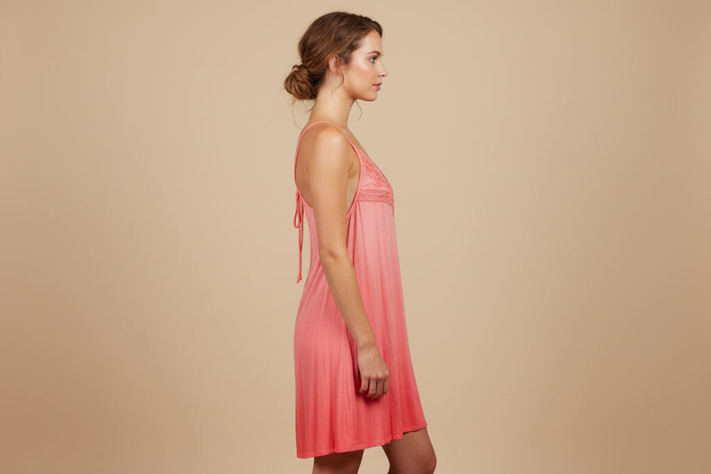 India Boutique Coral Dress with Open Back Size Fits up to Large