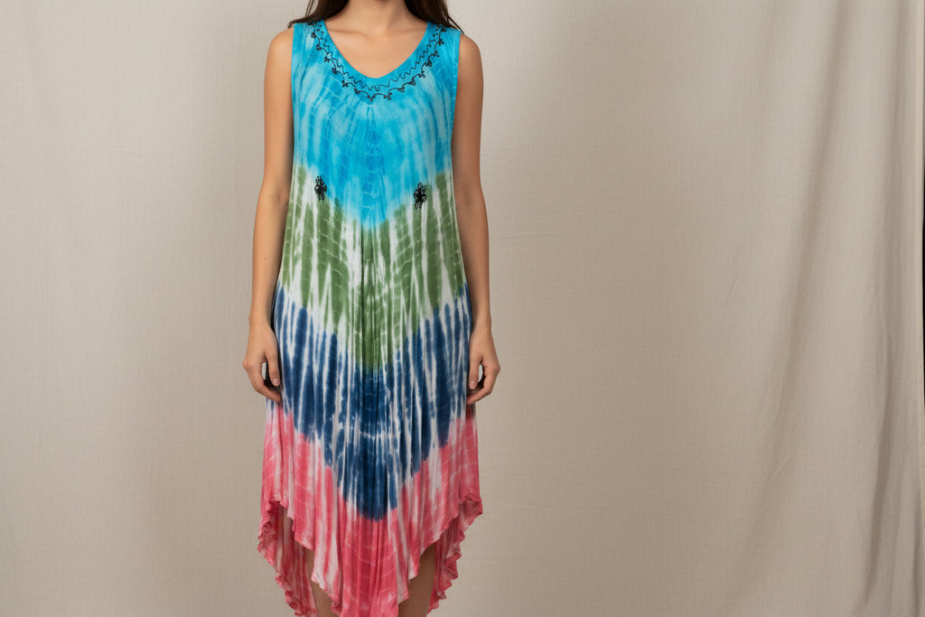 India Boutique Tie Dye Dress One Size Fits up to 2X