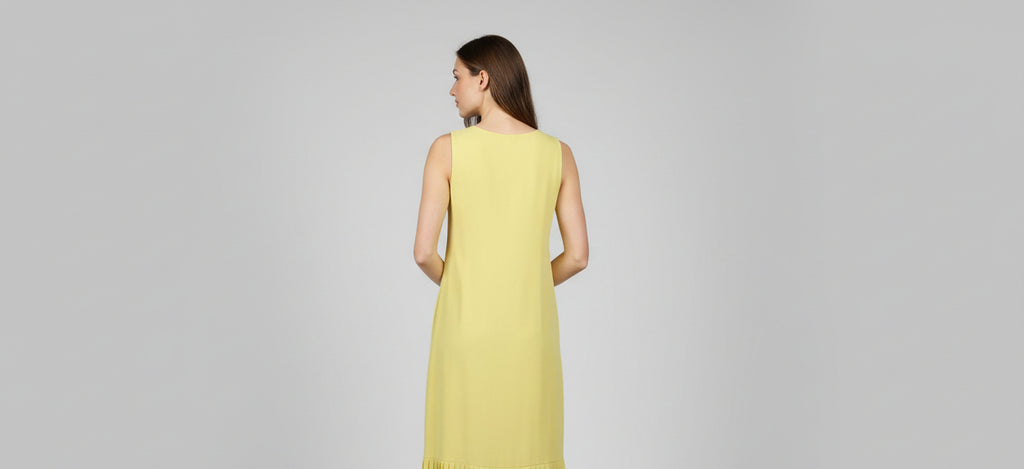 India Boutique Yellow Dress with Flowers One Size fits Up to 2X