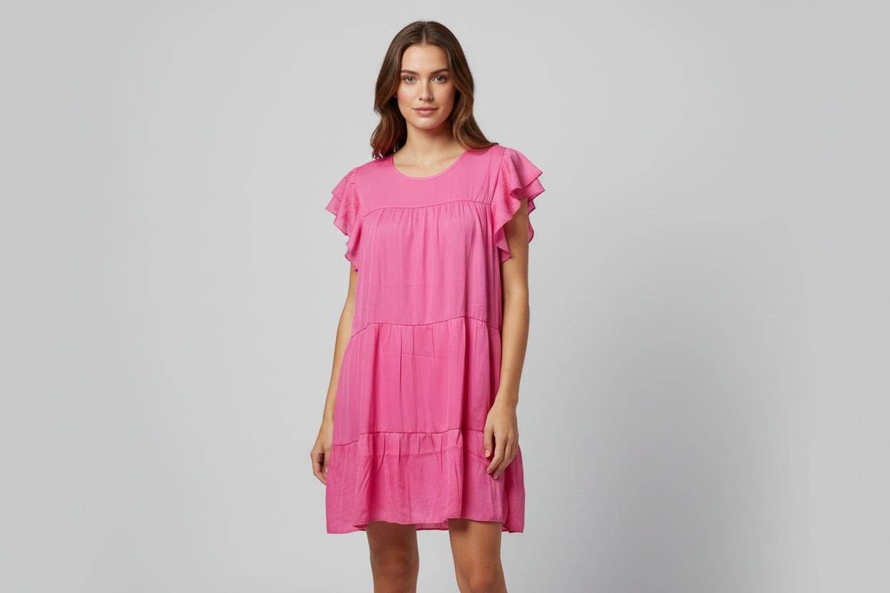 Merigold Kiss Pink Layered Dress Sizes S,M,L