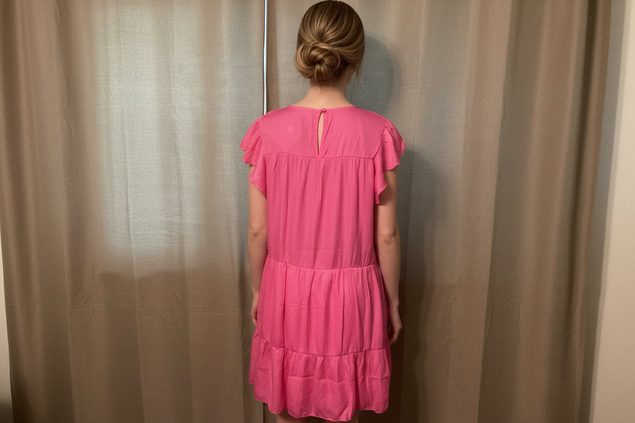 Merigold Kiss Pink Layered Dress Sizes S,M,L