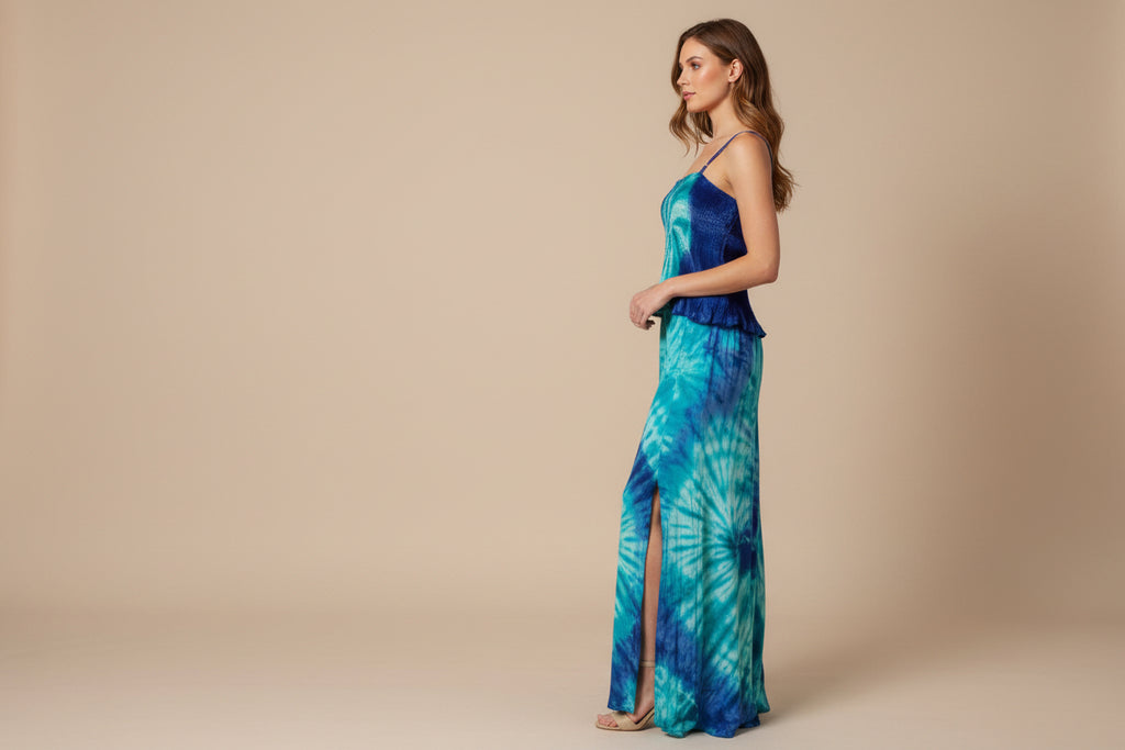 India Boutique 2 Piece Tie Dye Pant Set One Size