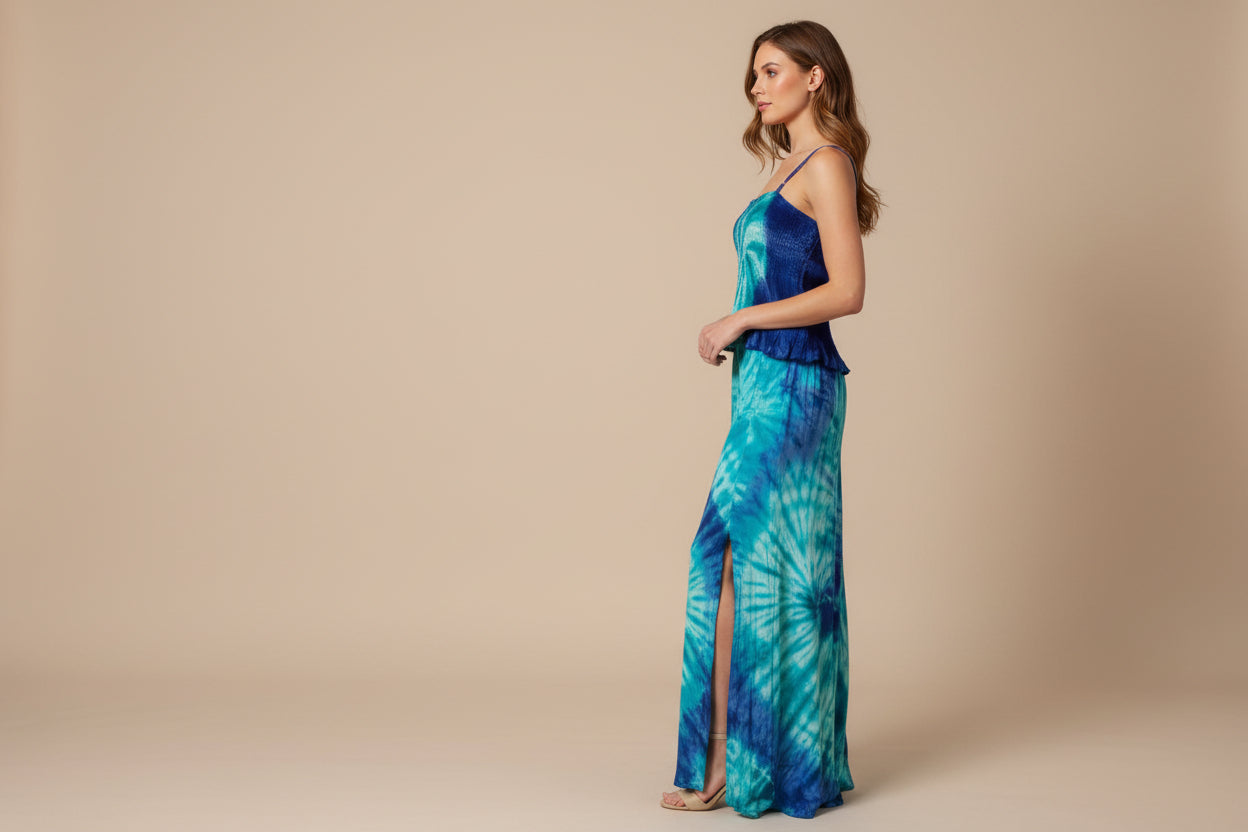 India Boutique 2 Piece Tie Dye Pant Set One Size