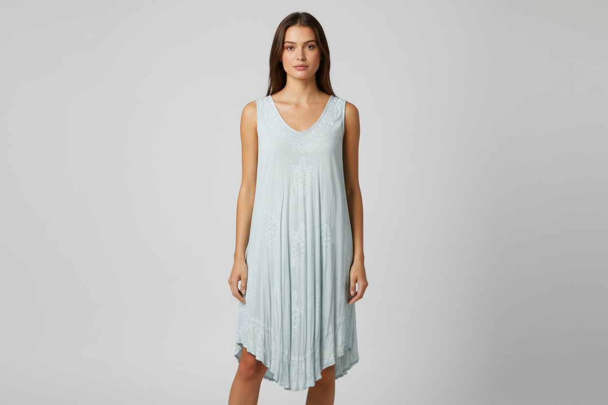 India Boutique Light Grey Turtle Dress One Size