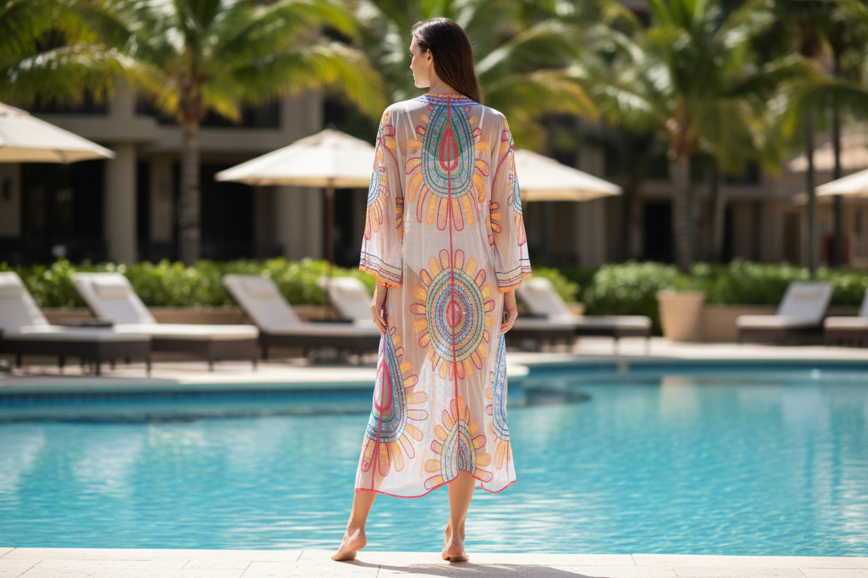 Ashley Taylor Multicolored Cover Up One Size